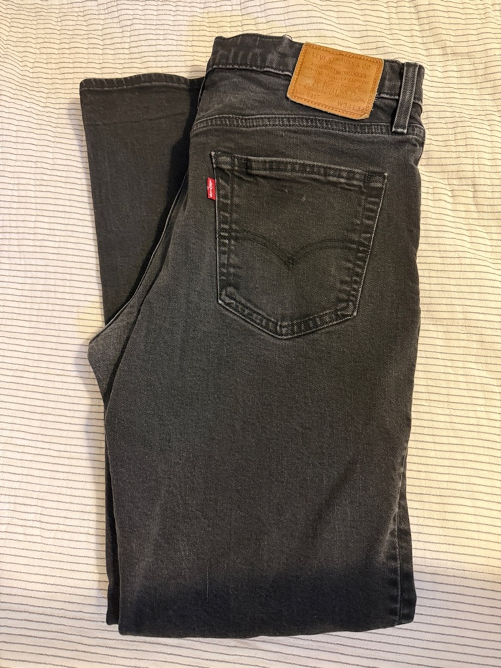 Levi's Men's Charcoal Slim Straight Jeans